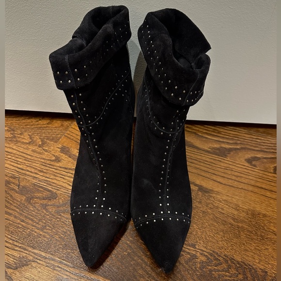 Isabel Marant Suede Mid-Calf Moto Boots - Picture 1 of 3